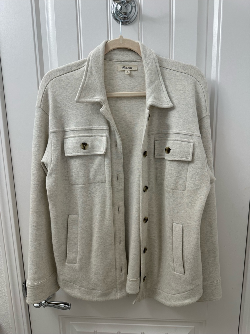 Madewell Oatmeal Button Shacket